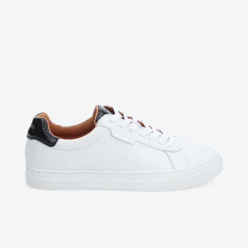 SPARKLE SNEAKER W - NAPPA/KROCO - BLANC/NOIR